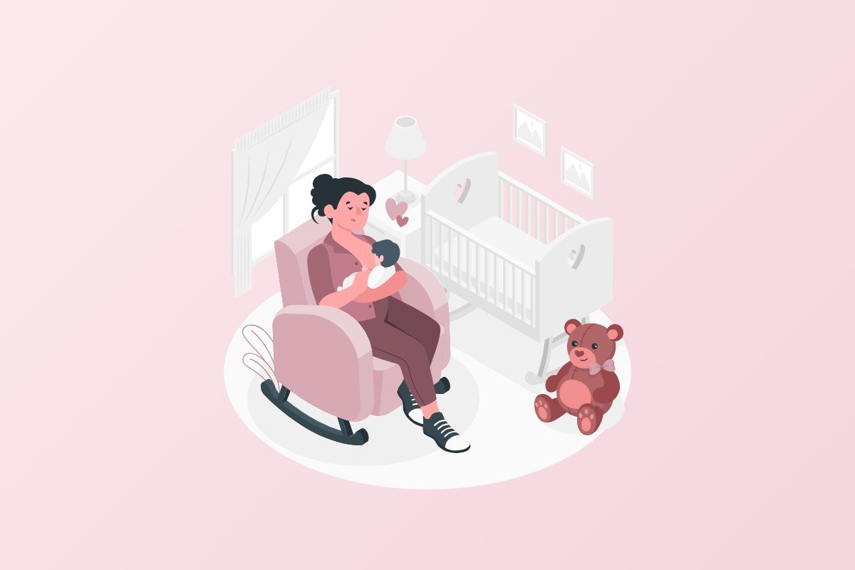 Mother breastfeeding her newborn baby