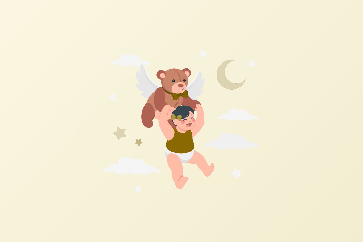 Parent holding a happy, smiling baby